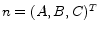 $n=(A,B,C)^T$